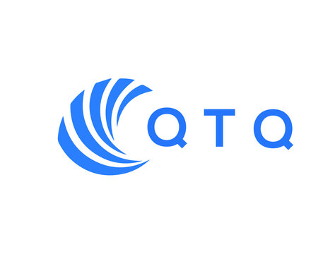 QTQ Flat accounting logo design on white background. QTQ creative initials Growth graph letter logo concept. QTQ business finance logo design.
