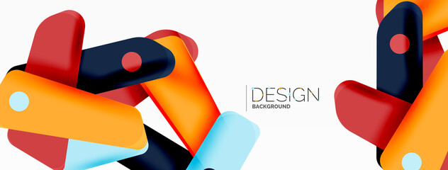 Creative geometric wallpaper. Minimal abstract background. Color bright overlapping lines composition vector illustration for wallpaper banner background or landing page