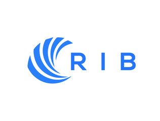 RIB Flat accounting logo design on white background. RIB creative initials Growth graph letter logo concept. RIB business finance logo design.
