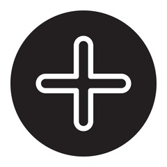 Fototapeta premium add glyph icon