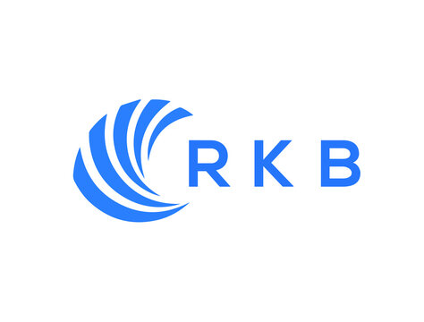 RKB Flat accounting logo design on white background. RKB creative initials Growth graph letter logo concept. RKB business finance logo design.