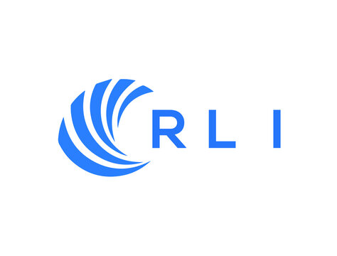 RLI Flat accounting logo design on white background. RLI creative initials Growth graph letter logo concept. RLI business finance logo design.
