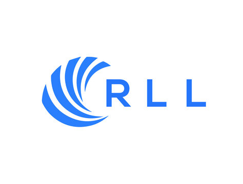 RLL Flat accounting logo design on white background. RLL creative initials Growth graph letter logo concept. RLL business finance logo design.
