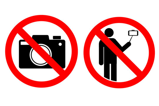 No photography sign, vector
