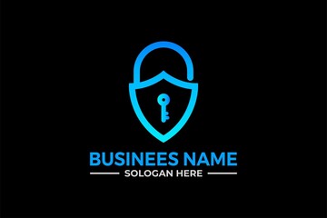 lock tech and data logo. digital, technology. internet, system, Artificial Intelligence, and computer logo.