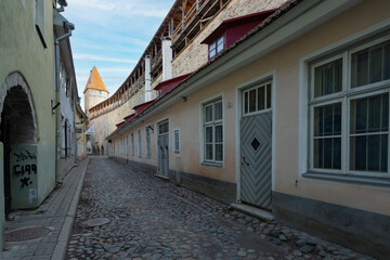Town Wall Walkway in Tallinn, Estonia