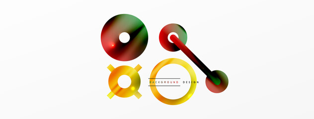 Circle composition abstract background. Trendy techno business template for wallpaper, banner, background or landing