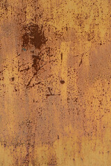 Old rusty and battered metal background. Top view.