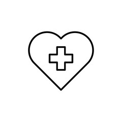 Obraz premium heartbeat icon flat style trendy stylist simple