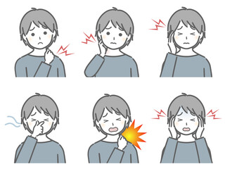 色々な部分が痛む少年（私服）