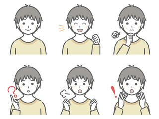 少年の色々な表情