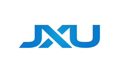 Connected JXU Letters logo Design Linked Chain logo Concept