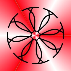 Ethnic oriental mandala. Repeating floral patterns. New Year's snowflake. Background for scrapbooking.