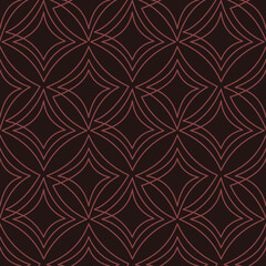 vector seamless pattern with continues line drawing wavy square line art background.