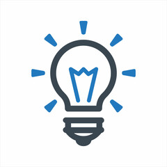 Light bulb icon. Vector and glyph