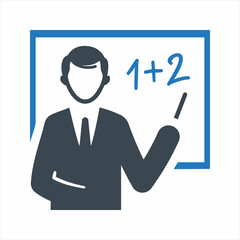 Teacher icon. Vector and glyph