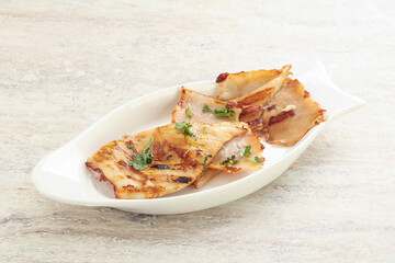 Grilled squid with unagi sauce