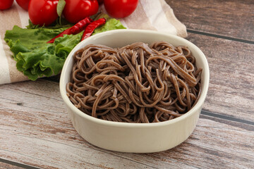 Asian cuisine - soba in the bowl