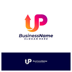 Letter UP Logo Design Template. Initial UP logo concept vector. Creative Icon Symbol