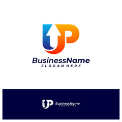 Letter UP Logo Design Template. Initial UP logo concept vector. Creative Icon Symbol
