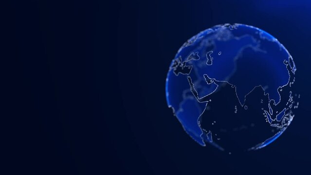 Communication technology global world network. Futuristic Earth Globe Background
