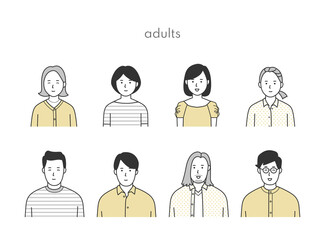 大人の男女アイコンセット2