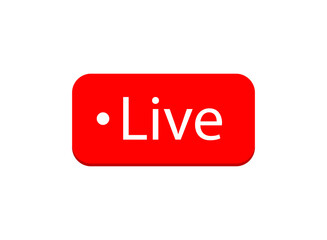 Live Stream sign, emblem, logo. Vector Illustration. Social media icon live streaming.