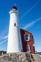 Fototapeta na wymiar Fort Rodd Hill and Fisgard Lighthouse National Historic Site