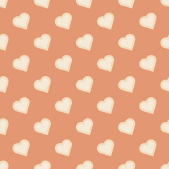 Heart seamless pattern. Abstract heart background.