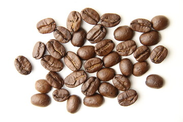coffee beans isolated on white