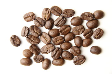 coffee beans isolated on white