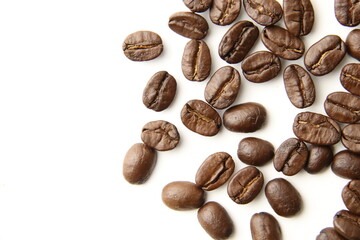 coffee beans isolated on white