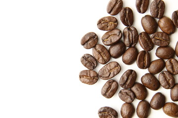 coffee beans isolated on white