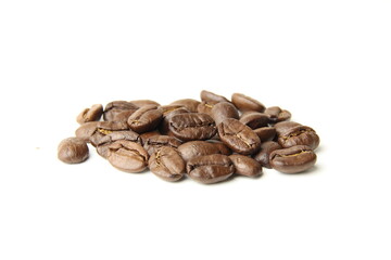 coffee beans isolated on white
