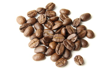 coffee beans isolated on white