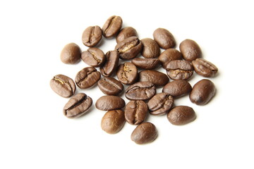 coffee beans isolated on white