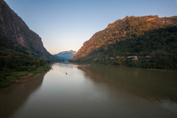Nam Ou Riverside Landscape in Ban Sop Houn village, Nong Khiaw district, Laos