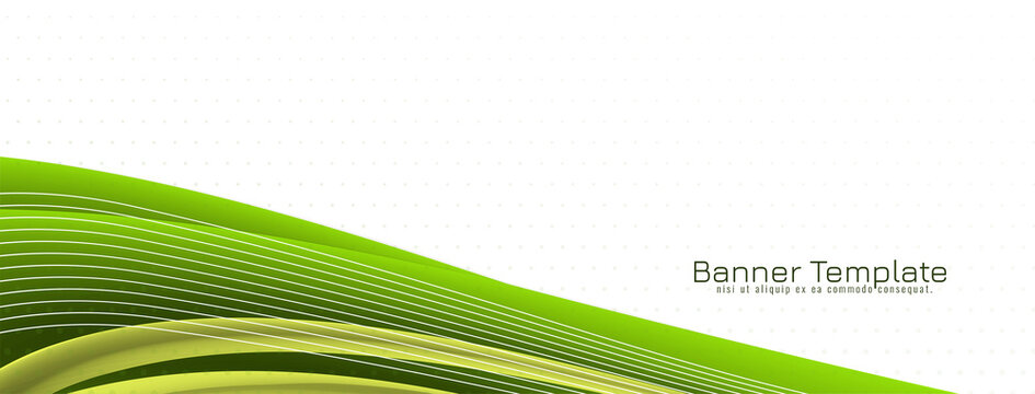 Beautiful Green Color Wave Style Modern Banner Design