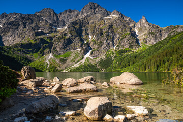 Polish Tatras Mountains and alpine lake Morskie Oko