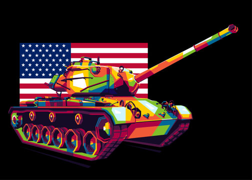 M47 Patton In WPAP Illustration