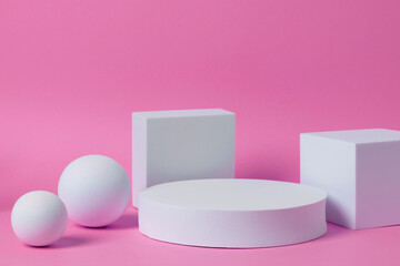 White figures aesthetically placed on colorful