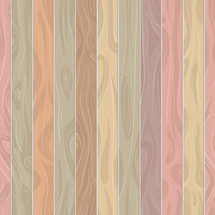 Vector illustration seamless colorful wooden floor texture plank background. Abstract simple wood surface vertical panels pattern board wall. Pastel sweet tone of veneer backdrop for art design.
