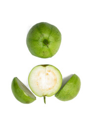 Fresh Guava isolated on the white background