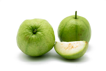 Fresh Guava fruit isolated on the white background