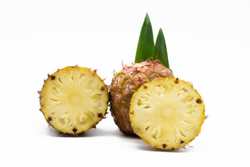 pineapple Slices isolated on white background.