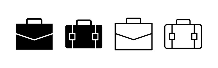 Briefcase icon vector. suitcase sign and symbol. luggage symbol.