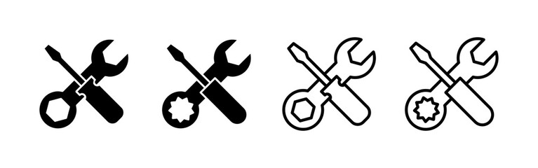 Repair tools icon vector. tool sign and symbol. vectorting icon. Wrench and screwdriver. Service