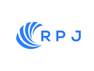 RPJ Flat accounting logo design on white background. RPJ creative initials Growth graph letter logo concept. RPJ business finance logo design.
