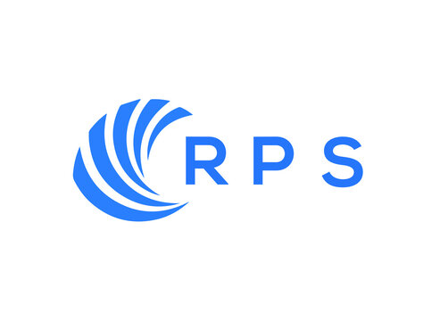 RPS Flat accounting logo design on white background. RPS creative initials Growth graph letter logo concept. RPS business finance logo design.
