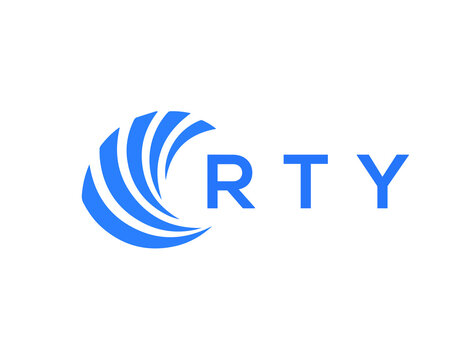 RTY Flat accounting logo design on white background. RTY creative initials Growth graph letter logo concept. RTY business finance logo design.
